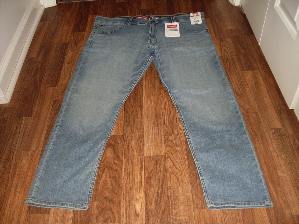 MENS WRANGLER UNLIMITED COMFORT FLEX WAISTBAND TAPER FIT JEANS SIZE