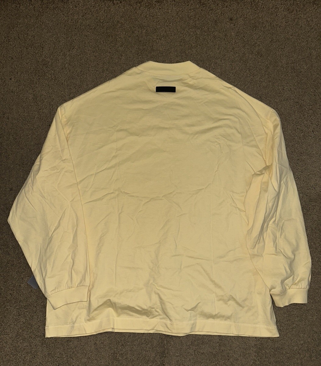 New Fear of God Essentials Garden Yellow Crewneck Long