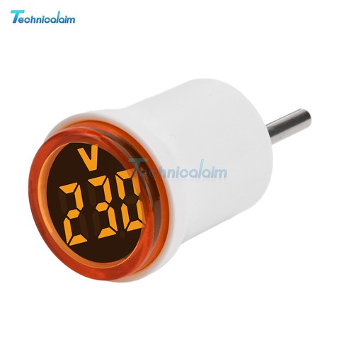 AC 220V 30mm EU Plug LED Digital AC Voltmeter Indicator Voltage Meter 50~500V - Picture 6 of 34