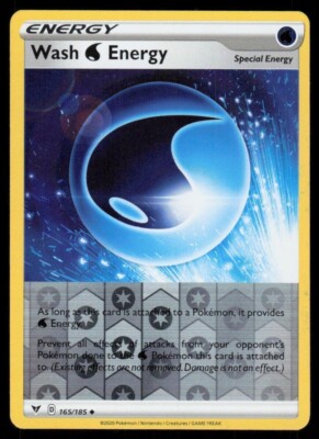 Pokemon - Wash Water Energy 165/185 - Reverse Holo - Vivid Voltage  - NM/M