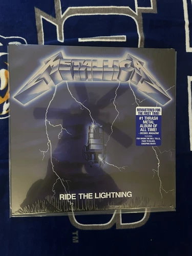 Metallica - Ride The Lightning - Blue Splatter Limited 40th Anniversary Vinyl LP