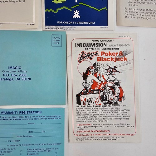 Mattel Intellivision Imagic Manuals and Inserts - Dragonfire, Atlantis, and more - Picture 5 of 19