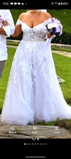 David's Bridal Wedding Dress Size 10 - Galina Signature     STYLE SWG834