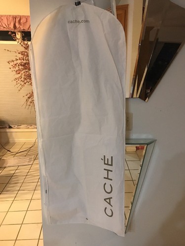 Cache WEDDING DRESS Storage Gown Prom Garment Bag White Zipper Ships N 24h