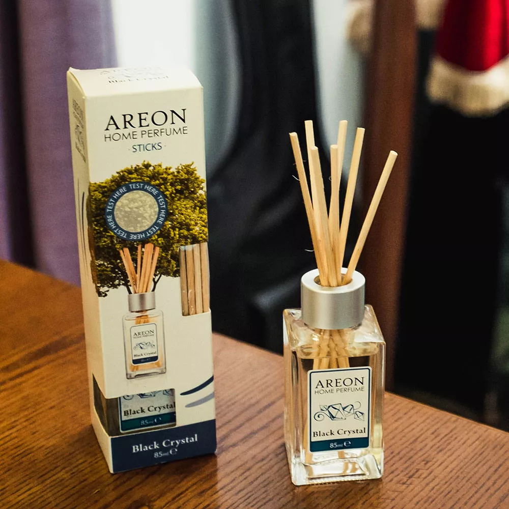 Areon Home Luxury Perfume Reed Diffuser 10 Rattan Reeds Black