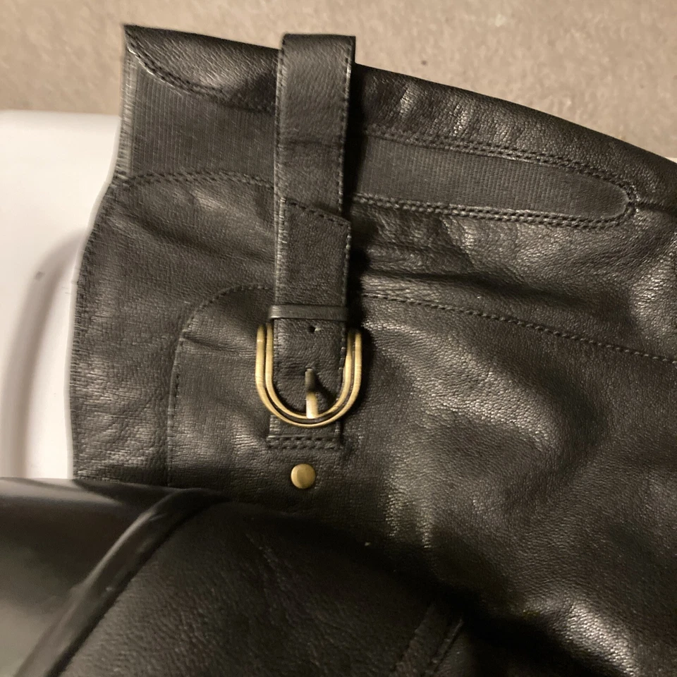 Bota hasta la rodilla Naturalizer N5 Comfort negra para mujer talla 10W cierre de cremallera correa ajustable Foto 2 de 4