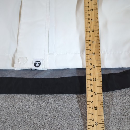 A Bathing Ape Jacket Mens Small White AAPE Outdoor Hooded Ski Coat Windbreaker - Picture 6 of 15