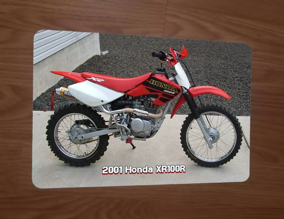 2001 Honda XR100R Motorcycle Dirt Bike Motocross Photo 8x12 Metal