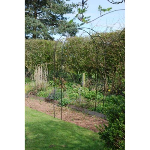 2.4m Metal Garden Arch Heavy Duty Strong Tubular Rose Climbing Plants ...