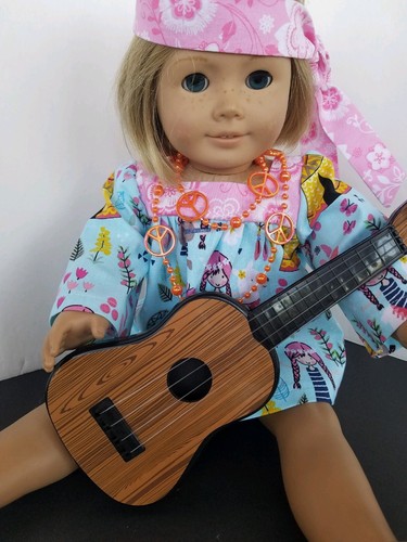 Guitarra acústica tamaño muñeca - hecha para adaptarse a muñecas American Girl - Elige tu color - Imagen 7 de 7