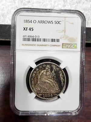 1854-O Arrows Seated Liberty Half Dollar - XF45 - NGC