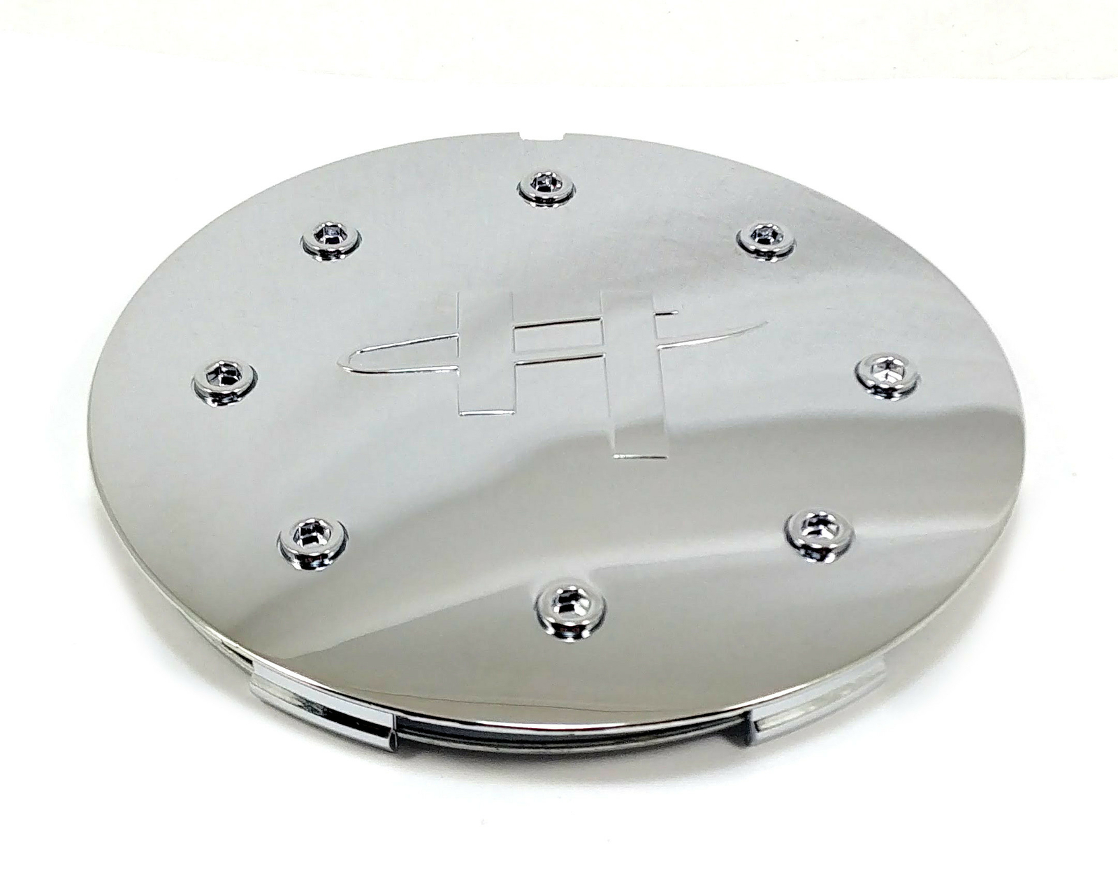 Helo Chrome Wheel Center Hub Cap 61/8"OD 1/2"H SnapIn ClosedEnd
