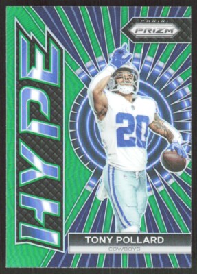 2023 1272E PANINI PRIZM HYPER GREEN PRIZM TONY POLLARD Dallas Cowboys #H-11