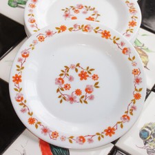 Lot de 6 assiettes à dessert à fleurs collection Scania Arcopal vintage ø 15 cm