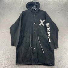 Vintage Malcom X Jacket Mens Extra Large Black Streetwear Canvas Hooded Coat