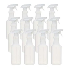 Bottle Crew 32 Ounce All Plastic Empty Spray Bottle, 12 Pack Fast Delivery