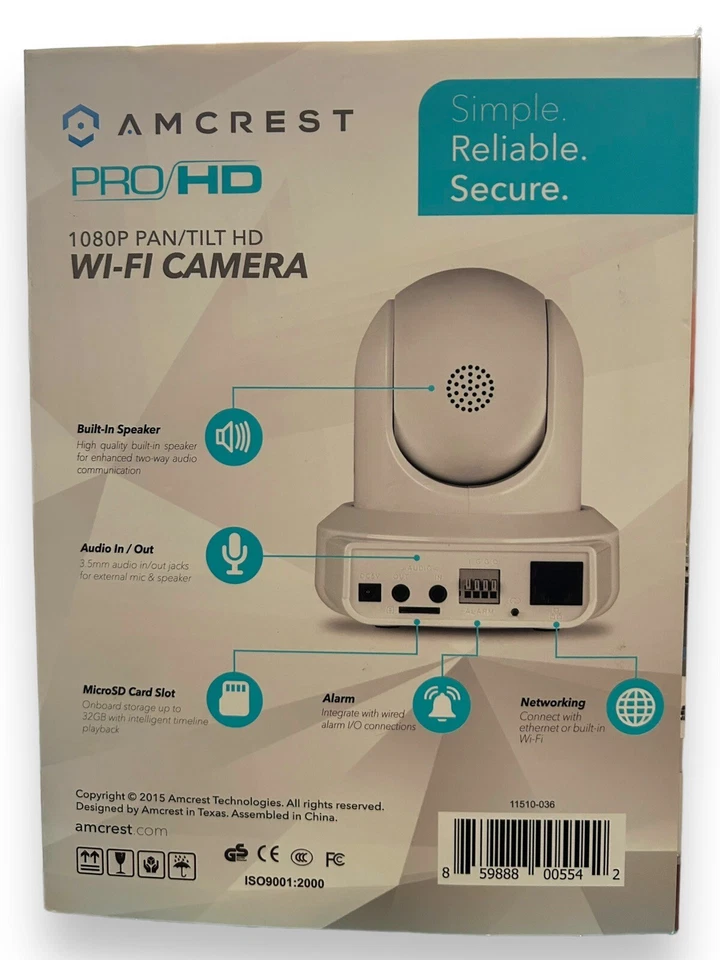 AMCREST Pro HP 6mp 4 ch Network Video Recorder & 4 1080p Pan Tilt WiFi Cameras - Image 3 of 4