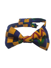 Yellow, Blue, Green Kente Youth Pre-Tied Bow Tie