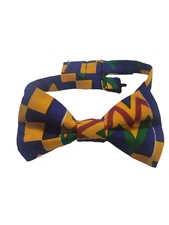 Yellow, Blue, Green Kente Pre-Tied Bow Tie
