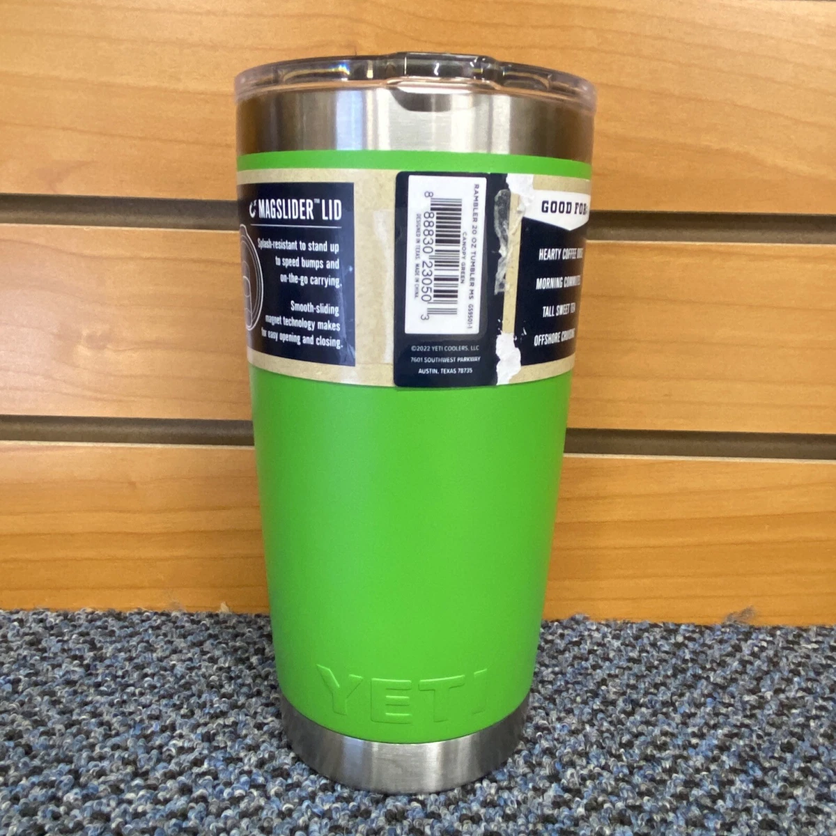 YETI Rambler Tumbler 20oz with Magslider Lid - Green - TackleDirect