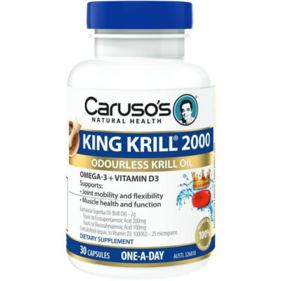 Caruso's King Krill 2,000mg One-A-Day 30 Capsules