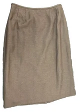 Vtg Le Suit Essentials Skirt Women Size 6 Brown Below Knee Career Work NEW NWT