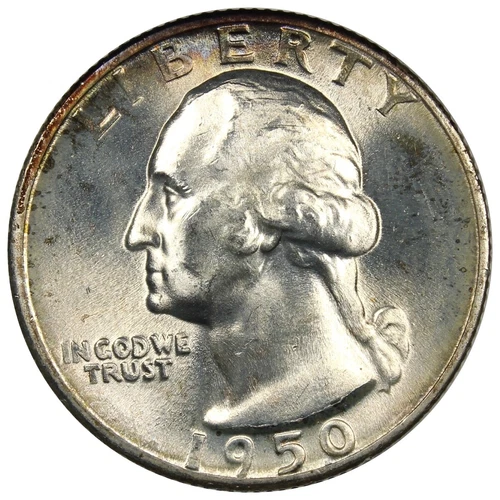 1950-D Washington Quarter UNC+ Uncirculated Details Better Date 25C A1695