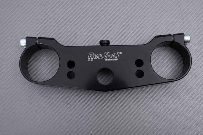 Té de fourche supérieur Renthal noir taillé masse pour moto Kawasaki KX 125