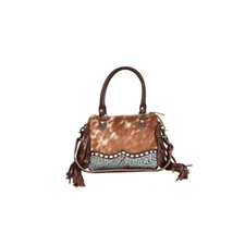 Myra Bag Ladies Brown Freckles Cowhide Concealed Carry Bag S-3348
