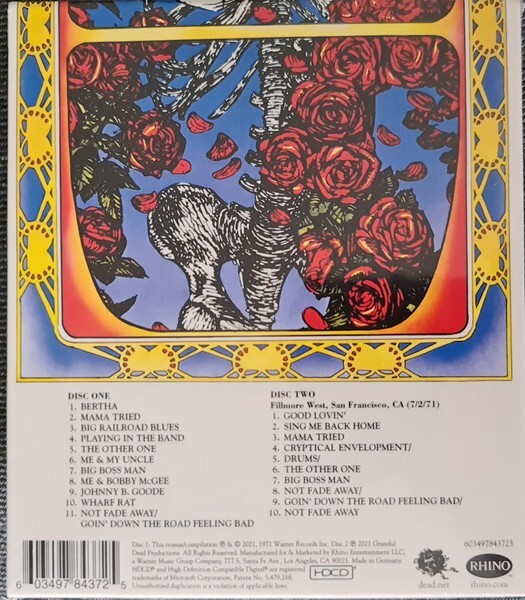 GRATEFUL DEAD Grateful Dead Skull & Roses 50th Anniversary GRATEFUL DEAD Grateful Dead Skull & Roses 50th Anniversary