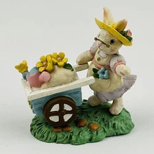 Cottontail Lane Bunny & Garden Cart Figurine Easter Resin Midwest Cannon Falls