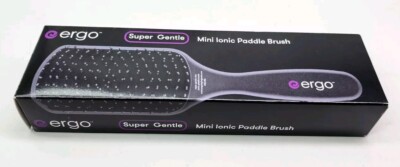Ergo Styling Tools ERG750 Super Gentle Mini Ionic Paddle Brush, Black 