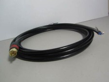 DC PRO Audio Single RCA to Bare Speaker Subwoofer Shielded Red Ring Cable.