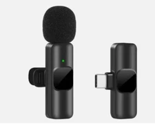 2 Lavalier Microphone Wireless Audio Video Recording Mini Mic For Android/iPhone