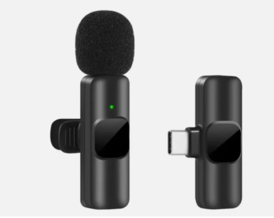 2 Lavalier Microphone Wireless Audio Video Recording Mini Mic For Android/iPhone
