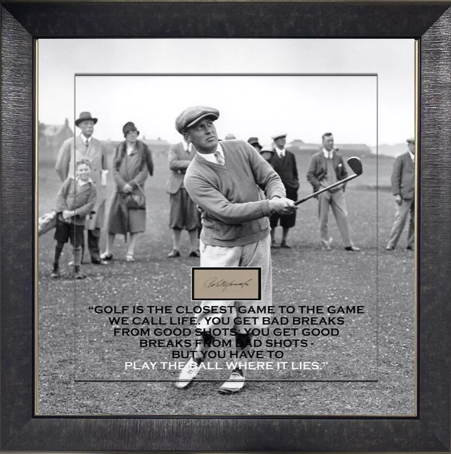 Golf is the Closest Game to Life Bobby Jones Golf Quote 