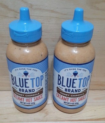 5CT BLUE TOP BRAND HONEY CHIPOTLE Creamy Hot Sauce NO MSG/DAIRY/GLUTEN/HFCS VEGT