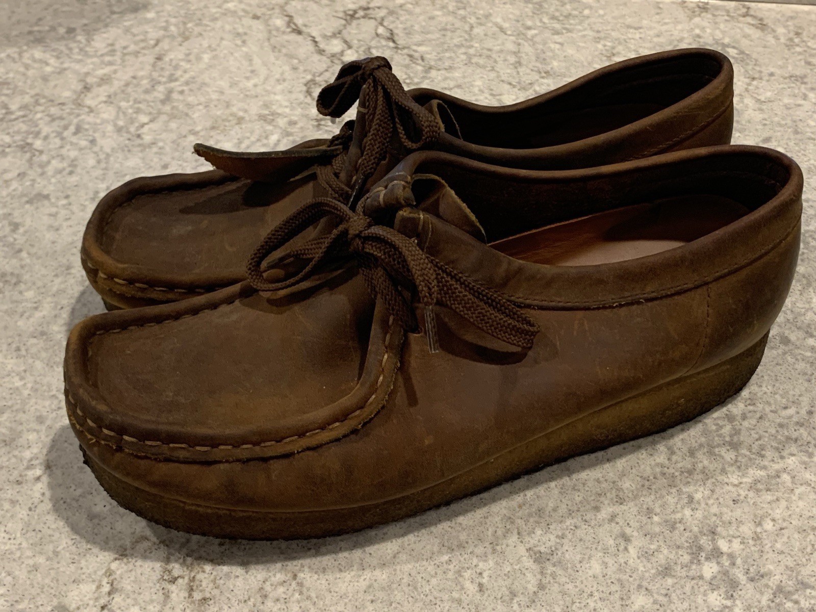 SAOLA Suola donna Clarks Originals cera d'api pelle wallabee crepe modello 38257 taglia 9M