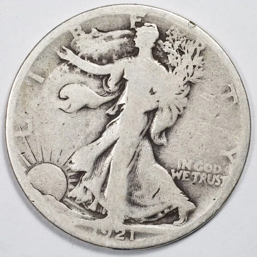 1921-S Walking Liberty Silver Half Dollar AG/G