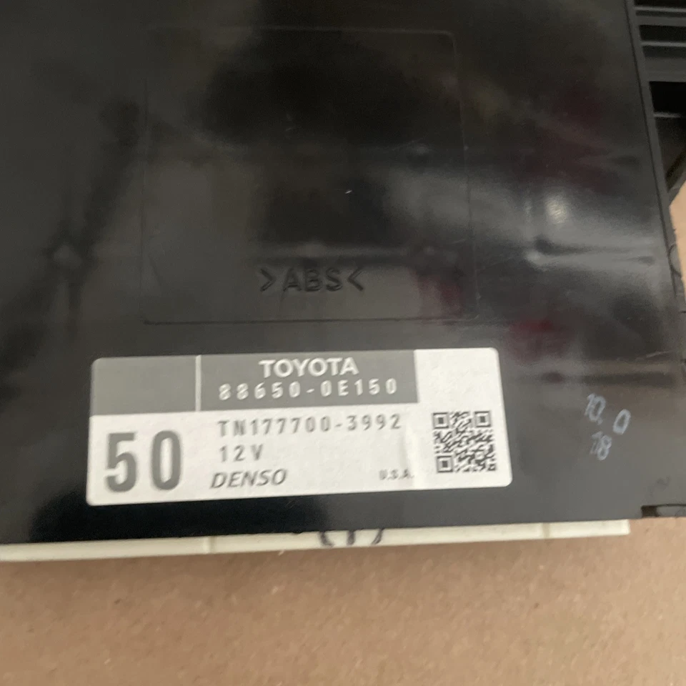 Amplificador de clima módulo de control de CA Toyota Highlander 2010-2013 OEM 88650 Foto 2 de 4