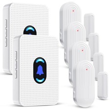 Daytech Wireless Door Chime 800ft Range 20 Chimes 5 Vol. Levels Entry Alarm