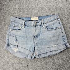 Gap Jeans Shorts Size 27 Vintage Cutoff Light Indigo 3 inch Inseam Distressed