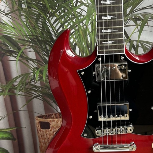 Clearance Sale SG Red Electric Guitar Mahogany Body Fixed Bridge HH Pickups