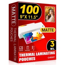 Matte Laminating Sheets,100 Pack 9 x 11.5 Inches,3 Mil Thick,Ultra Clear with...