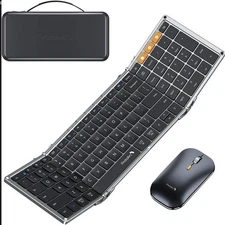 ProtoArc Foldable Keyboard and Mouse XKM01 Folding Wireless Combo Set /