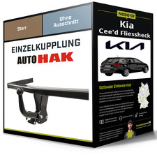 Starre Anhängerkupplung für KIA Cee'd Fliessheck 12.2006-09.2009 Typ ED Auto Hak