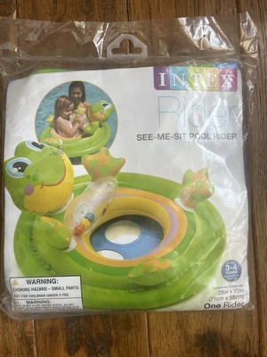 Intex See-Me-Sit Inflatable Pool Rider Swimming Float Ring FROG  3-4 years