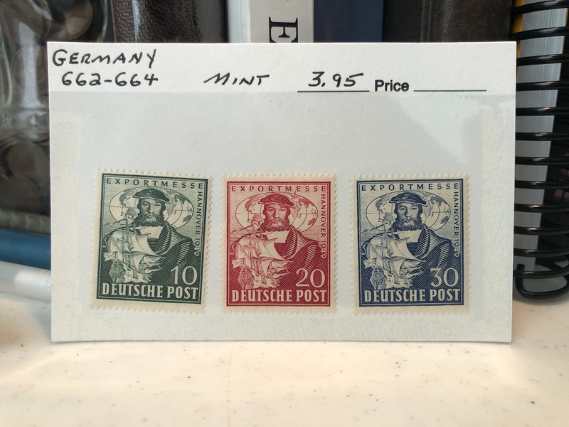 Dealer's Stock GERMANY 662 663 664 Wedigh; Mint Hinged