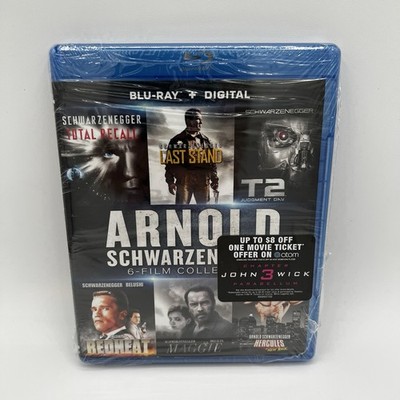 Arnold Schwarzenegger 6 Film Collection Blu-ray 2 Disc Digital Mostly Sealed
