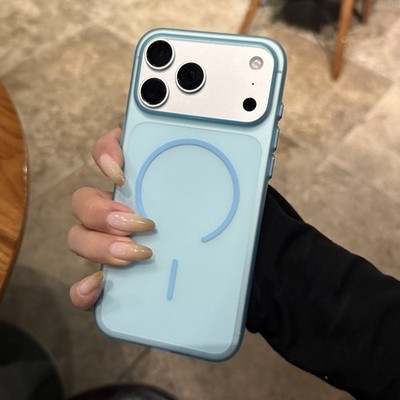 Magsafe Hülle für iPhone 17 16 Pro Max 15 14 13 Farbe Matt Stoßfeste Hart Case
